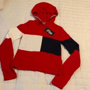 NWT Tommy Hilfiger Cropped Hooded Sweater